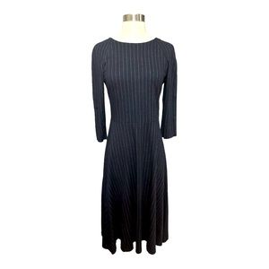 Roberto Collina Dress Womens Small Black & White Stripe Wool Italian Designer